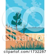 Poster, Art Print Of Indiana Dunes National Park In Northwestern Indiana United States Wpa