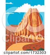 Poster, Art Print Of Cathedral Valley Loop In Capitol Reef National Park South-Central Utah United States Wpa