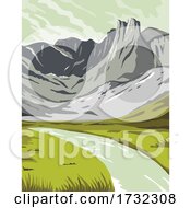 Poster, Art Print Of Gates Of The Arctic National Park And Preserve Oolah Valley In Alaska United States Wpa