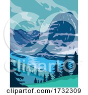 Poster, Art Print Of Glacier National Park And Kintla Lake In Montana United States Wpa