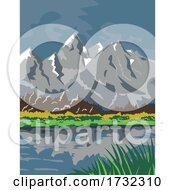 Poster, Art Print Of Grand Teton National Park Located In Jackson Wyoming United States Wpa