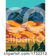 Poster, Art Print Of Great-Sand-Dunes-National-Park-Poster-Wpa