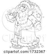 Poster, Art Print Of Santa Carrying A Sack