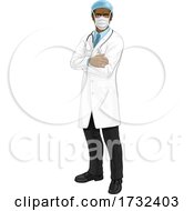 Doctor Wearing Medical PPE by AtStockIllustration