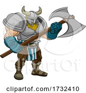 Poster, Art Print Of Viking Warrior Barbarian Gladiator Cartoon Man
