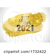 Gold Glittery Happy New Year Design