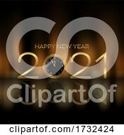 Poster, Art Print Of Happy New Year Background With Clock Design