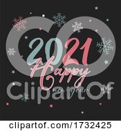 Happy New Year Background With Decorative Text