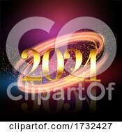 Poster, Art Print Of Happy New Year Background With Gold Numbers And Sparkles