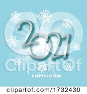 Happy New Year Background With Starburst And Snowflake Design