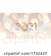 Poster, Art Print Of Rose Gold Happy New Year Banner Design
