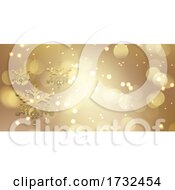 Poster, Art Print Of Gold Christmas Snowflake Design