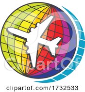 Poster, Art Print Of Airplane And Globe