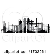 Silhouetted Refinery