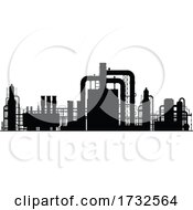 Poster, Art Print Of Silhouetted Refinery