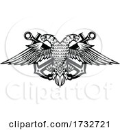 Poster, Art Print Of Double Headed Eagle And Anchors
