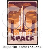 Poster, Art Print Of Rocket Launch Vintage Design