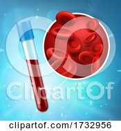 Poster, Art Print Of Vial And Blood Cells
