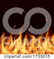 Poster, Art Print Of Flames In A Bbq