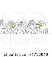 Poster, Art Print Of Stick People Protesting