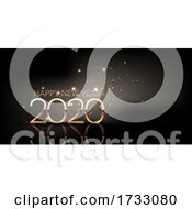 Poster, Art Print Of Happy New Year Background With Sparkle Design