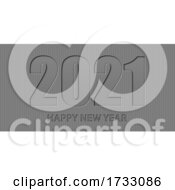 Poster, Art Print Of Happy New Year Minimalistic Background With Letterpress Style Design