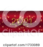 Poster, Art Print Of Red And Gold Happy New Year Banner 0312