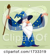 Poster, Art Print Of Wizard Holding Up His Arms