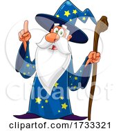 Poster, Art Print Of Wizard Holding Up A Finger