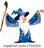 Wizard Holding Up His Arms