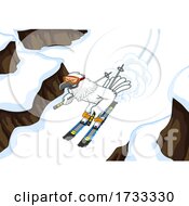 Poster, Art Print Of Hawk Skiing Down A Slope
