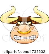 Poster, Art Print Of Cartoon Bull Mascot Face