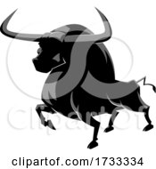 Poster, Art Print Of Strutting Black Ox Or Bull