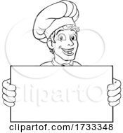 Poster, Art Print Of Chef Cook Baker Sign Cartoon