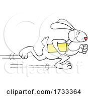 Poster, Art Print Of Fast Running Delivery Rabbit
