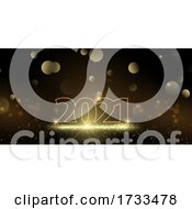 Poster, Art Print Of Glittery Happy New Year Banner