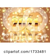 Poster, Art Print Of Golden Happy New Year Background