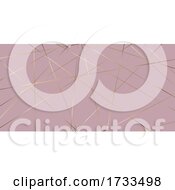 Poster, Art Print Of Elegant Gold And Pink Low Poly Banner Design