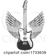 Poster, Art Print Of Winged Guitar