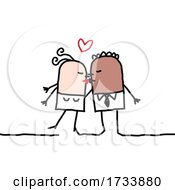 Poster, Art Print Of Inter Racial Stick Couple