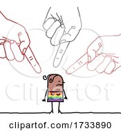 Hands Pointing At A Lesbian Woman