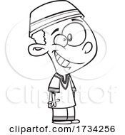 Clipart Lineart Cartoon South African Boy