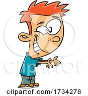Clipart Cartoon Boy Reaching His Hands Out To Receive by toonaday