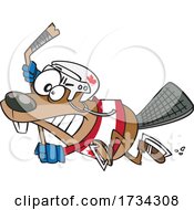 Clipart Cartoon Hockey Beaver