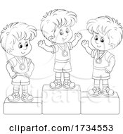 Poster, Art Print Of Kids On Placement Podiums
