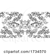 Poster, Art Print Of Floral Motif Scroll Pattern Seamless Tile