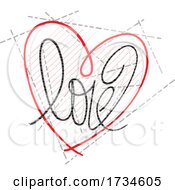 Sketched Valentine Love Heart