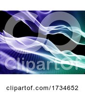 Poster, Art Print Of 3d Abstract Background With Flowing Cyber Dots