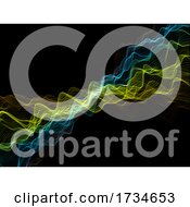 Poster, Art Print Of 3d Abstract Background With Motion Sound Wave Design