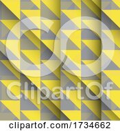 Poster, Art Print Of Yellow And Grey Low Poly Geometric Background